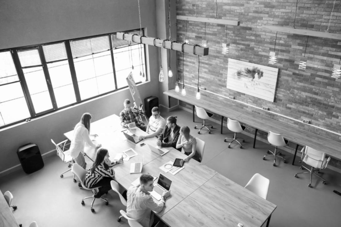 Small group of editors in a focused online review session